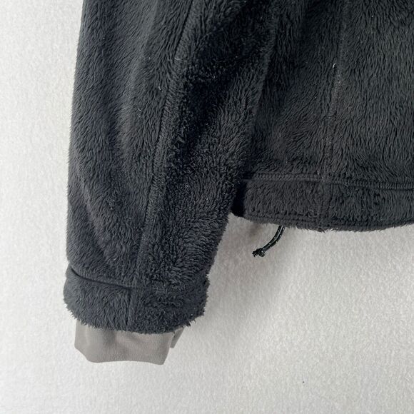 MOUNTAIN HARDWEAR Sweatshirt Womens L Sherpa Fleece High Collar Deep Pile Black - Picture 9 of 15